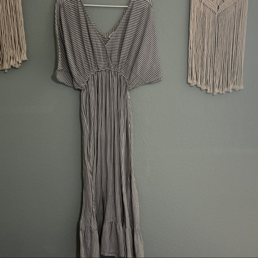 Striped Blue and White Women's Dress